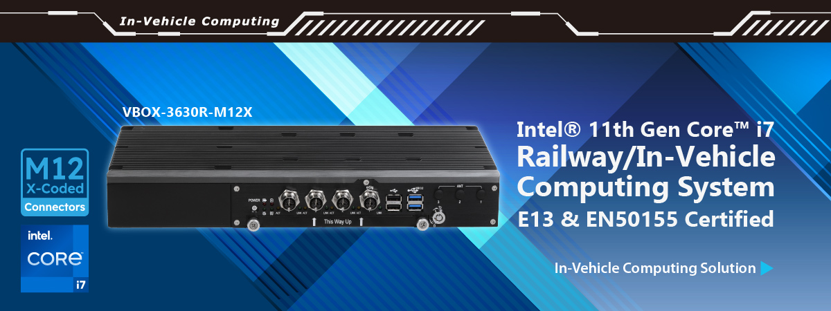 Sintrones New Launch 11th Intel Core i7 in-vehicle Computer with EN50155 Certified