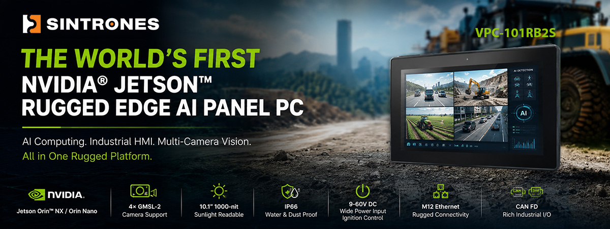 SINTRONES Launches the World’s First Rugged NVIDIA® Jetson™ Edge AI Panel PC
