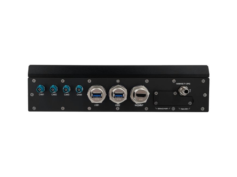 IBOX-650P-IP66-T1 rear view with GMSL-2 and Automotive Ethernet